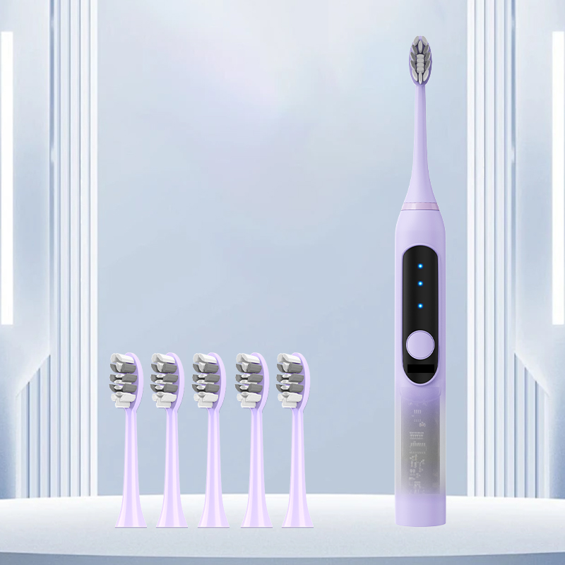 Violet 1 manche 5 têtes de brosse