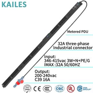 Hành động 32A ba pha AC 24 C39 Đồng hồ đo PDU Thiết bị phân phối điện cho trung tâm dữ liệu giá - Product Image 5