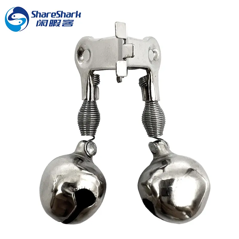 Carpa metallo bells Clip Doppia Due Doppie Campane Bite Alarm Alert per la Pesca di Pesce Accessori Rod