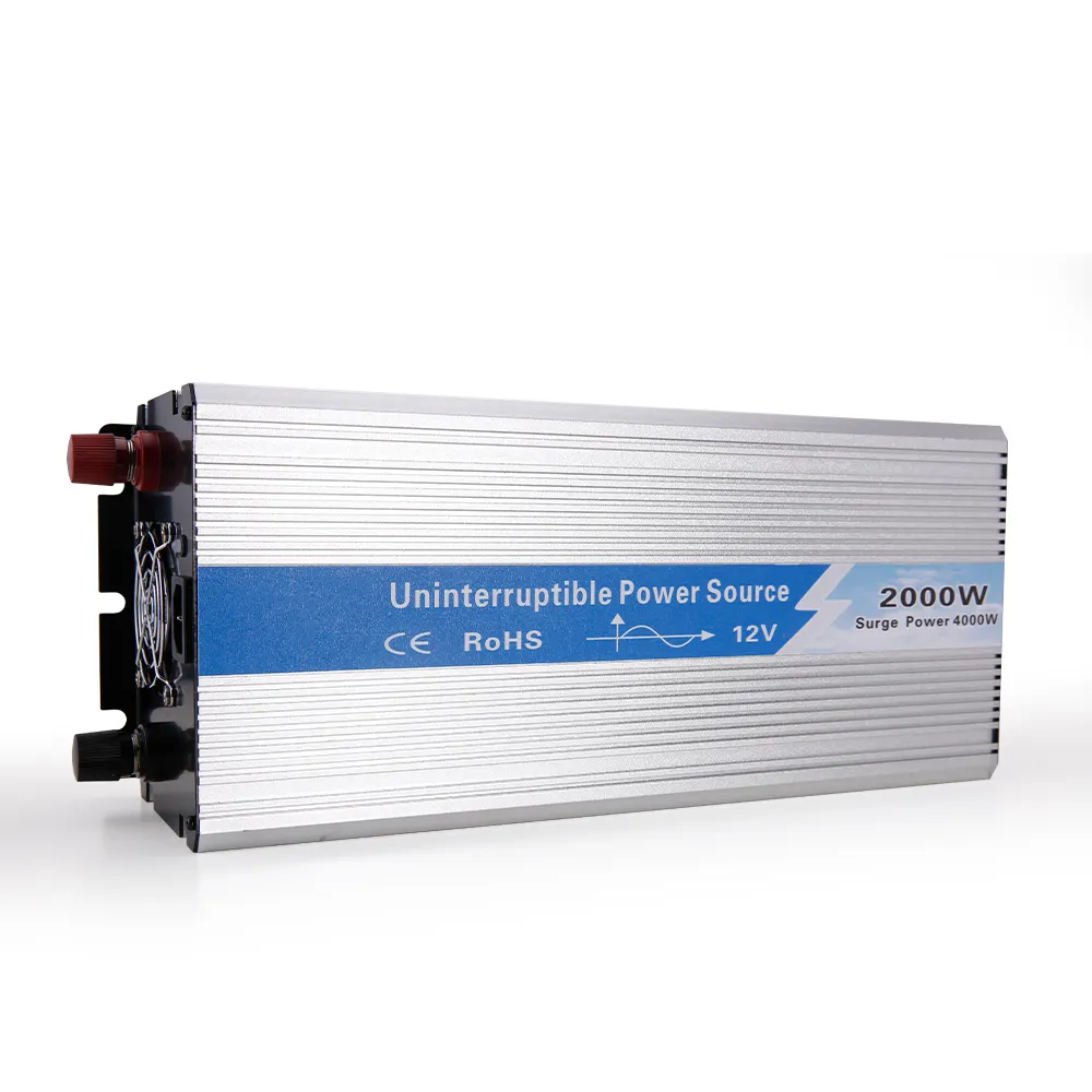 Công nghiệp 2000 Wát năng lượng mặt trời Power Inverter với phí đầu ra duy nhất kim loại trường hợp tinh khiết Sine Wave Inverter