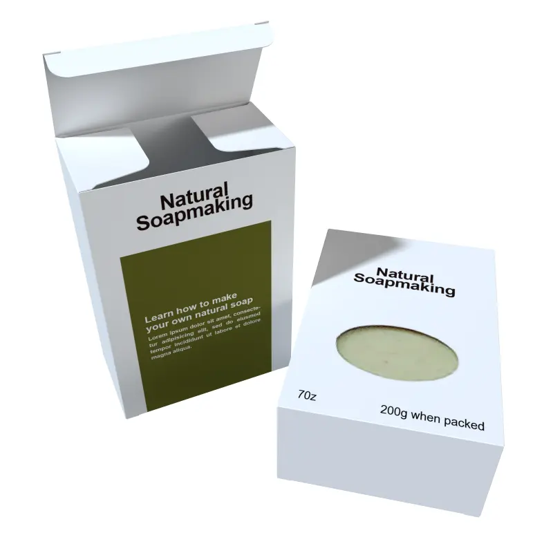 Neues Design Seifen kisten verpackung mit Fenster Handgemachte natürliche Seifen riegel box Wieder verwendbare bunte Verpackung für Seife