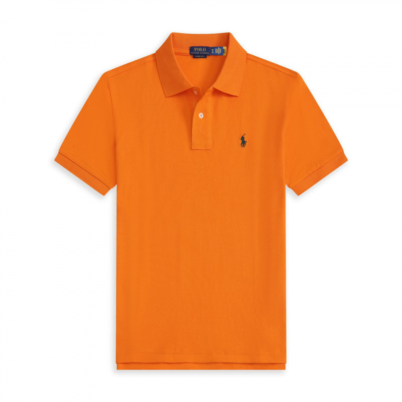 Polo orange étiquette verte