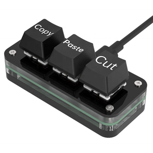 Mini teclado Macro de una mano, teclado de acceso directo de 3 teclas, herramienta de productividad de teclado de corte de pasta de copia - Product Image 1