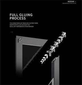 Redoak son darbeye dayanıklı termal mola alüminyum pencereler tasarım 3 parça sürgülü pencere slayt pencere cibinlik ile - Product Image 2