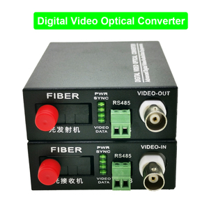 Convertidor de fibra óptica de vídeo Digital HD AVI TVI AHD Coaxial con datos Interfaz RS485 FC de 1 canal Salida de entrada BNC de vídeo de 20KM