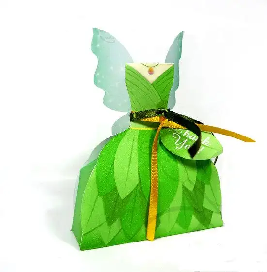 Tinkerbell-suministros para fiesta de cumpleaños, caja de regalo para fiesta de princesa