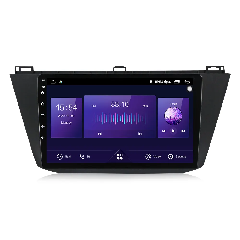 Navifly rádio rds de navegação gps para carro, rádio para vw volkswagen tiguan l 2017 2018 2019 ips player com suporte para carplay dvr 4g lte wi-fi sem dvd