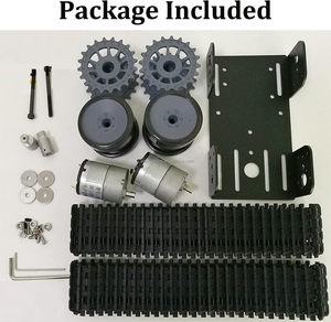 Elektrische Maschinen DIY Ketten roboter Auto Chassis Smart Tank Car Platform Kit für Arduins Raspberry Pi STEAM Silber - Product Image 2