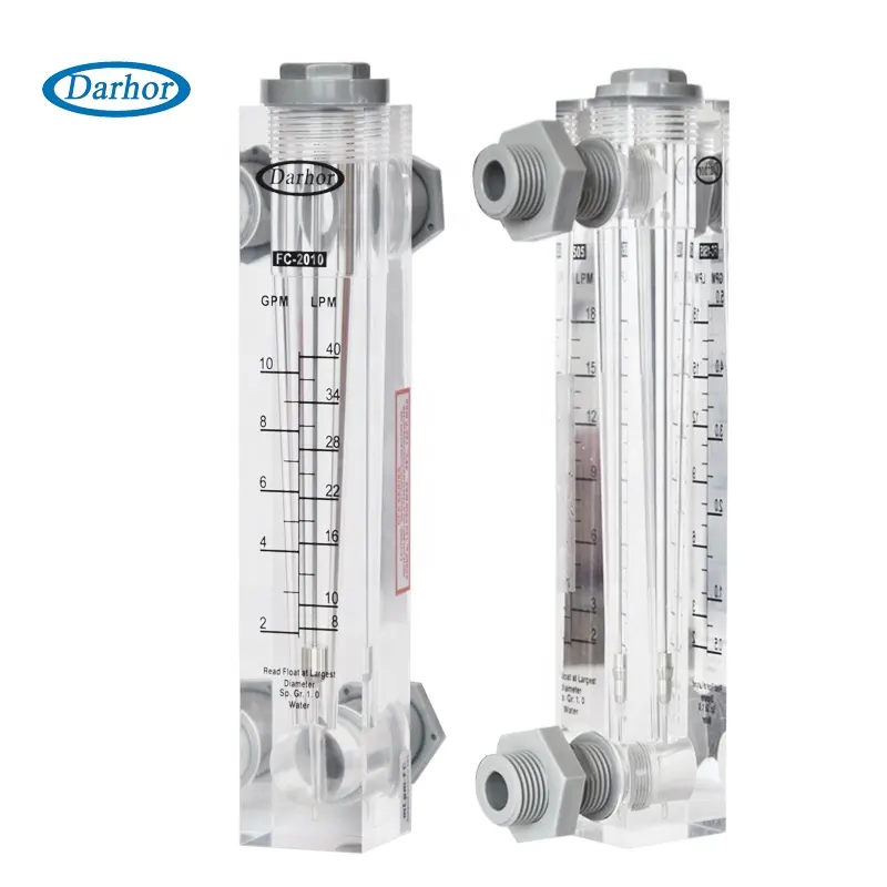 Misuratore di portata d'acqua 30 gpm 2GPM 5GPM misuratore di portata d'acqua RO acrilico montaggio a pannello flujomedor