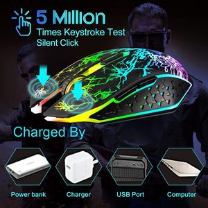 All'ingrosso accessori per Computer RGB respirazione LED ottico senza fili magia Mouse da gioco personalizzato per uso aziendale e di gioco - Product Image 6