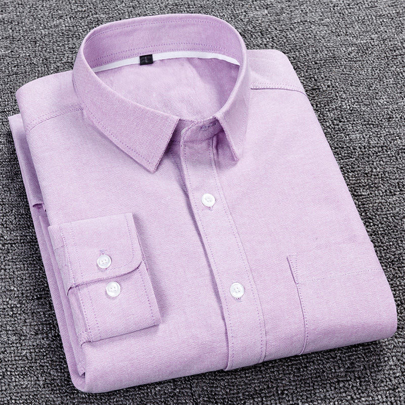 Pink mens cotton oxford shirt