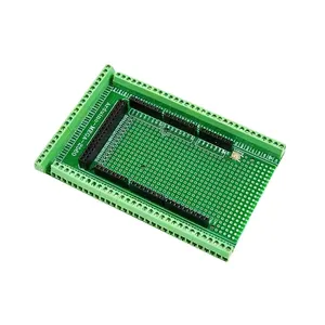 Arduino Mega 2560/MEGA2560 R3 için rtmçift taraflı PCB prototip vida Terminal bloğu kalkanı kurulu kiti ile uyumlu