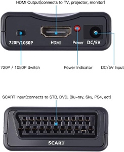 Convertidor Scart a HDMI, adaptador de vídeo SCART In HDMI Out, convertidor exclusivo de audio y vídeo para proyector de monitor HDTV STB VHS, etc. - Product Image 3