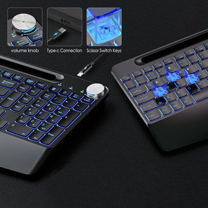 Teclado de computadora inalámbrico ergonómico sin retrasos recargable 2,4G con teclas silenciosas - Product Image 3