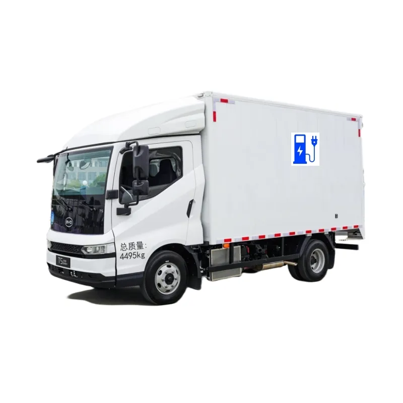 BYD T5 camion elettrico Cargo Van 94kwh batteria 4x2 Drive con sospensione pneumatica sedile del conducente sterzo sinistro e telecamera posteriore