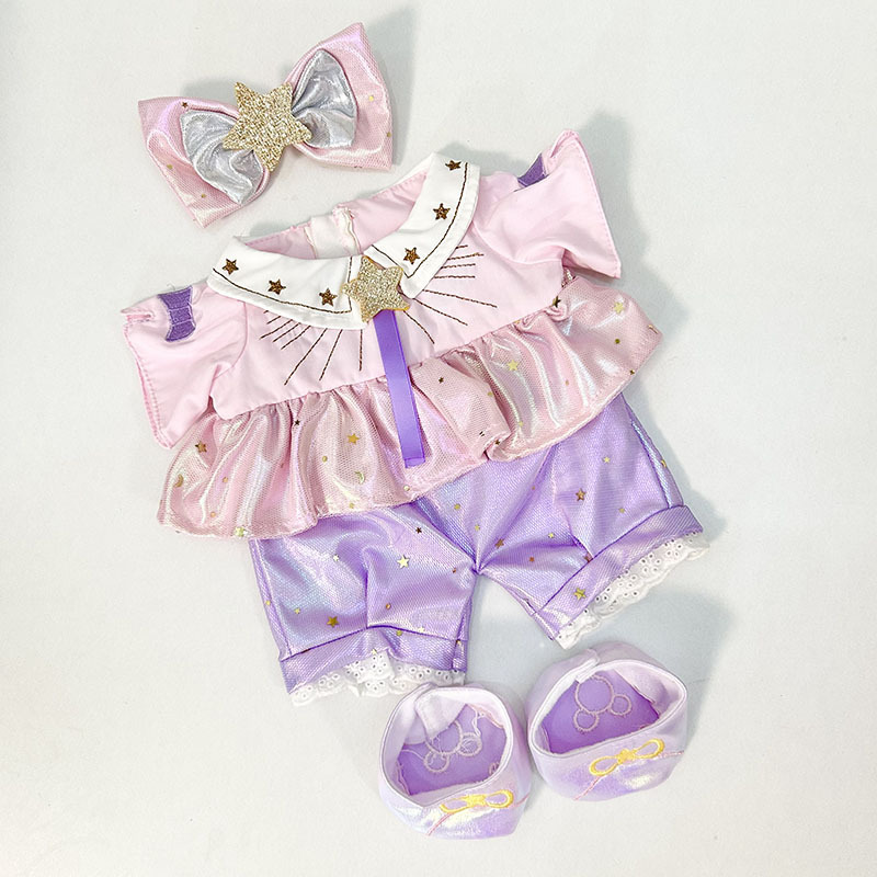 Ensemble jupe-culotte ciel étoilé rose