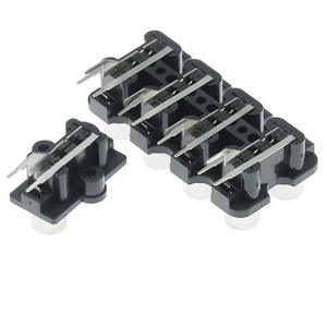 Conector de Audio estéreo hembra RCA de 2/4/6/8 orificios de alta calidad, Conector de conexión de señal de interfaz de amplificador de entrada de Audio AV - Product Image 5