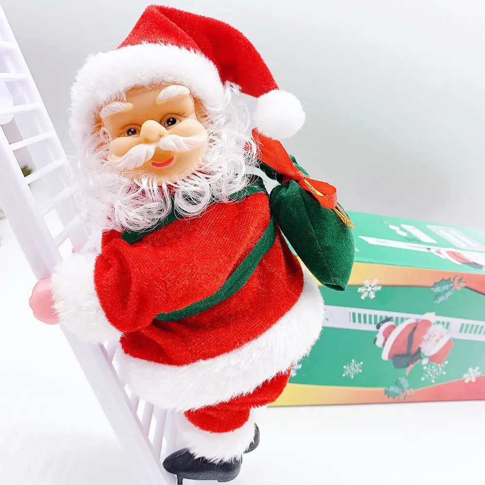 नई 2023 उत्पादों क्रिसमस बिजली चढ़ाई सांता सीढ़ी खिलौने पार्टी की आपूर्ति क्रिसमस उपहार बच्चों के लिए