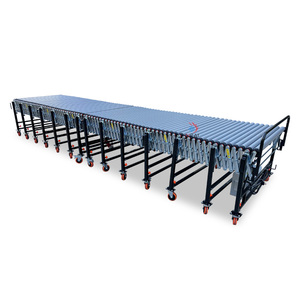 Rubber-coated Anti-slip Powered Roller <strong>Conveyor</strong> Line Flexible Expandable Roller <strong>Conveyor</strong> for Feed Bags <strong>Loading</strong> <strong>Unloading</strong> - Product Image 5
