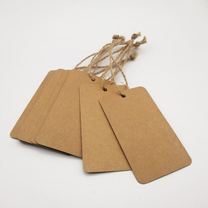 Wholesale Cheap Design Custom Shape Kraft Paper Blank <strong>Hang</strong> <strong>Tags</strong> Garment <strong>Tags</strong> Clothing <strong>Hang</strong> <strong>Tags</strong> Blank <strong>With</strong> Cotton <strong>String</strong> Printed - Product Image 4