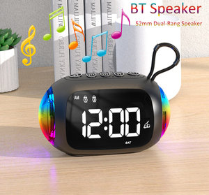 <strong>Time</strong> Display Alarm Clock LED Atmosphere Lamp with Bluetooth Speaker Dazzling <strong>Lights</strong> Support AUX/USB FLash Driver/TF/FM Radio - Product Image 4