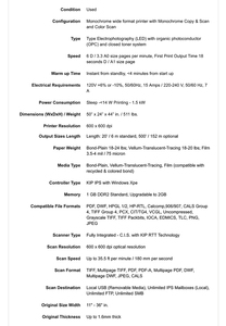 Used SHARPs <strong>KIP</strong> 7100 36-inch Mono Wide Format <strong>Printer</strong> for Workgroup Copy Scan Color Scan - Product Image 5
