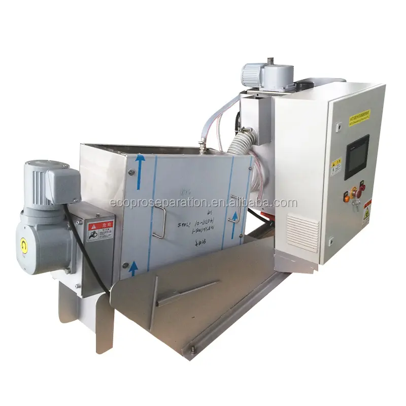 Prensa de tornillo, equipo de aguas residuales, deshidratador de lodos para tratamiento de aguas residuales