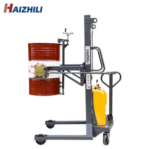 海兹里350kgs工厂堆垛机物料搬运设备液压半电动油桶堆垛机 - Product Image 6