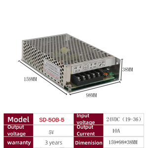 Salida única de 50W, convertidor de salida única de 2, 2, 1, 2, 5V, 12V, 12V, 24V, aislamiento de fuente de alimentación regulada por CC - Product Image 2