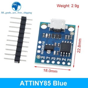 TZT Blau Schwarz TINY85 Digi spark Kickstarter Micro Development Board ATTINY85-Modul für Arduino IIC I2C USB - Product Image 6