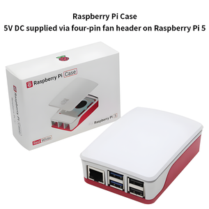 Offizielles Raspberry Pi 5 Gehäuse in rot-weißer ABS-Schale mit Netzteil - Product Image 6