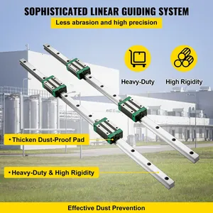 VEVOR HGR20 2 uds rieles de guía lineal 600-2000MM 4 bloques deslizantes RM1605 husillo de bolas con tuerca de bola BF12/BK para enrutadores DIY - Product Image 4