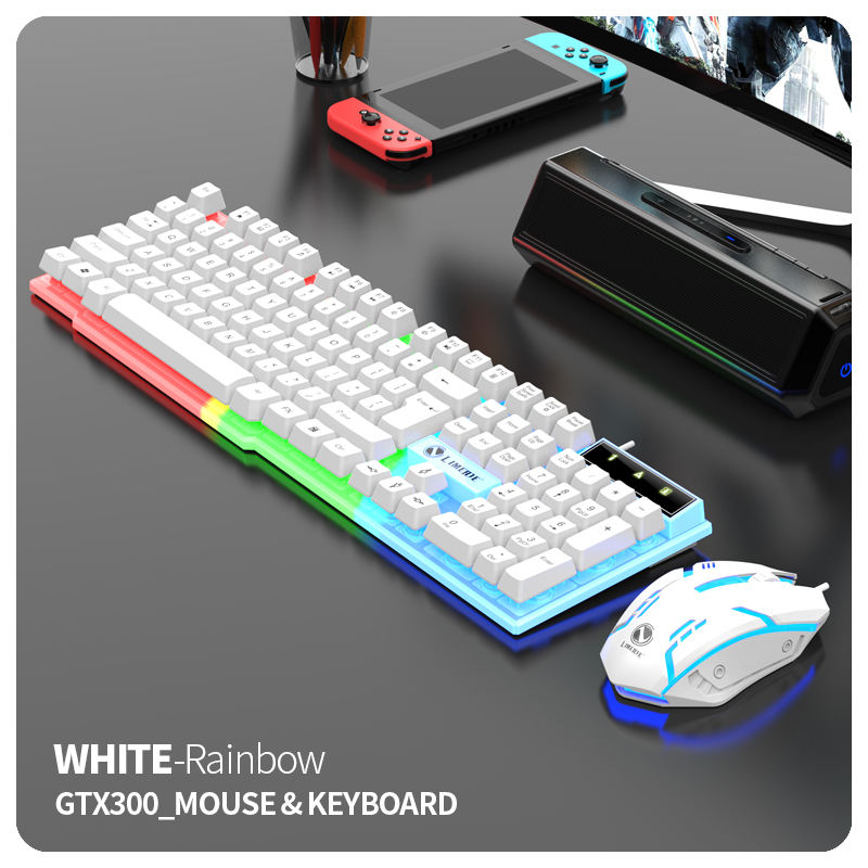 Set clavier + souris blanc
