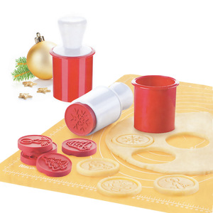 Giáng sinh <span class=keywords><strong>Cookie</strong></span> khuôn tem 6pcs pit tông thực phẩm Công cụ sô cô la fondant bánh embosser cắt phim hoạt hình <span class=keywords><strong>Cookie</strong></span> khuôn - Product Image 5