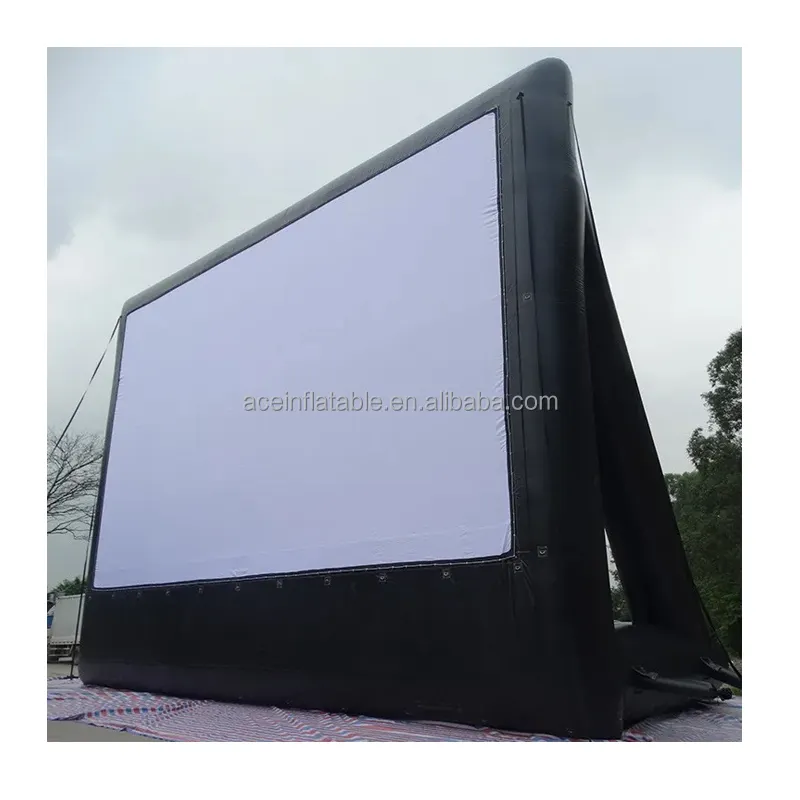 Projecteur TV extérieur géant personnalisé d'arrière-cour écrans de projection de cinéma de théâtre portables écran gonflable de cinéma