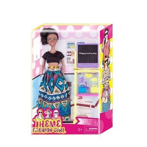 Китайский поставщик, дешевые модные черные куклы, 11,5 дюймов, мультяшная кукла для продажи - Product Image 1