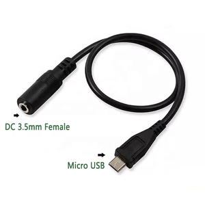 微型/迷你USB公到DC 3.5毫米耳机插孔，用于手机3.5毫米母到5针迷你USB公麦克风适配器电缆 - Product Image 1