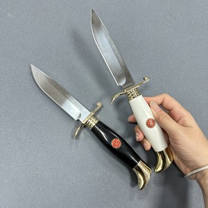 Olağanüstü rusya tasarım 440C çelik sabit bıçak bıçak cilalı av bıçağı ile deri kılıf ile hayatta kalma bıçağı - Product Image 3