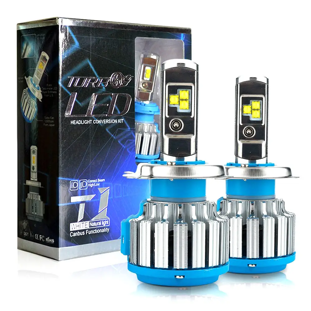 T1 LED Bombilla de coche faro H1 H7 H4 Hi-Lo haz Auto faro 40W blanco frío Super Bright9005 9006 12V 24V luces para camión de coches