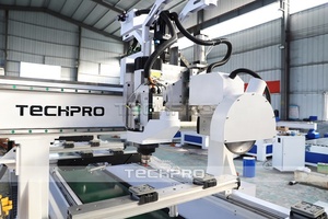 TechPro Double Head <strong>CNC</strong> Machine PTP <strong>Table</strong> 3 Axis ATC <strong>CNC</strong> <strong>Router</strong> With Saw Blade Head for Sale - Product Image 3