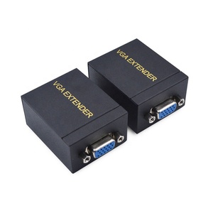 VGA扩展器60m VGA至RJ45信号扩展器放大器转换器，通过CAT-5E/6以太网电缆发射器和接收器 - Product Image 2
