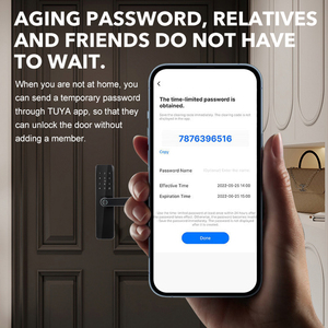 Serratura intelligente della porta con impronta digitale a semiconduttore di alta qualità Wifi Tuya APP controllo Ic Card Password intelligente serratura della porta - Product Image 4