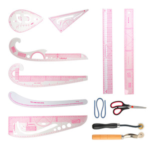 Pháp Đường Cong May May May Chắp Vá Cai Trị Thiết Lập Quần Áo Nhựa Thiết Kế Pháp Đường Cong Túi Công Cụ Cần Thiết Cho May Vá - Product Image 5