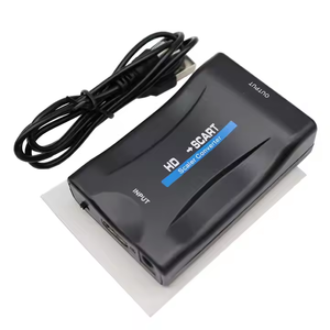 Convertidor SCART a HDMI, adaptador exclusivo de audio y vídeo con interruptor SCART/HD, escalador de vídeo PAL/NTSC, convertidor Digital SCART a HDMI