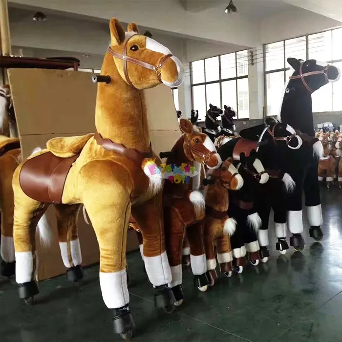 Zevk CE/EN71 büyük sallanan atlar sallanan at binme mekanik midilli oyuncak çocuklar ve yetişkinler için