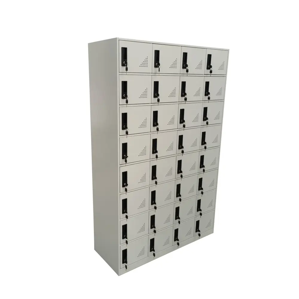 Casier de stockage en acier de haute qualité de prix usine 32 portes armoire commerciale de casier de stockage de vêtements de gymnase en métal