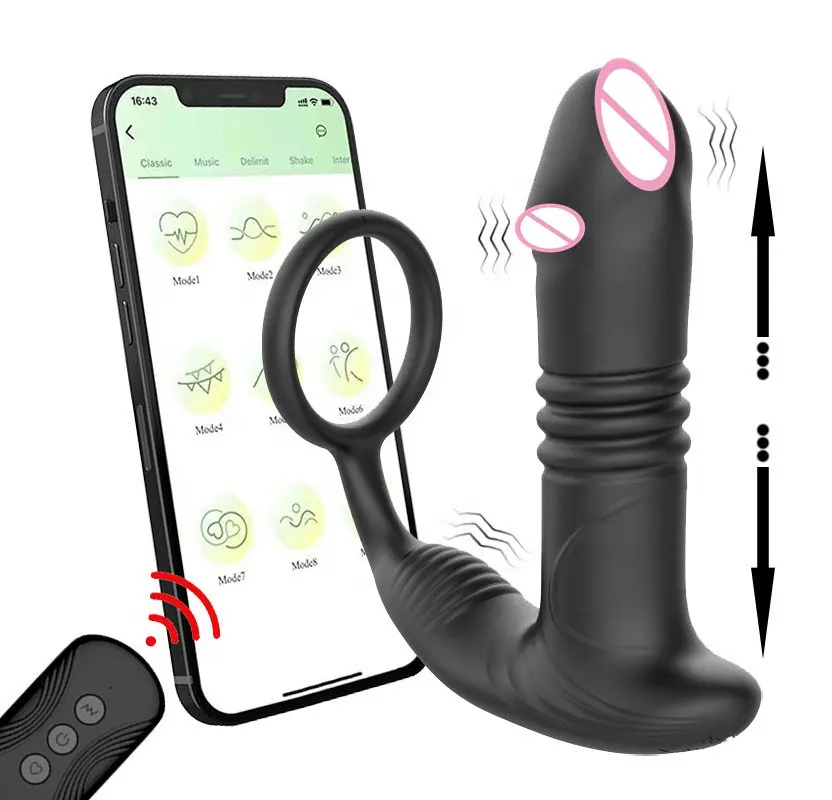 Plug anal cristal duplo motor telescópica plug anal app controle remoto próstata massagem sexy brinquedos para homens adulto sexo