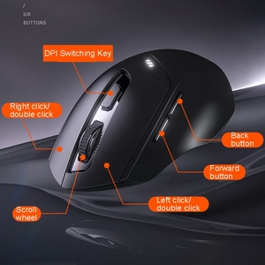 Indhic DR01 3 modalità di ricarica senza fili Mouse silenzioso gioco da ufficio Computer portatile uso domestico - Product Image 3