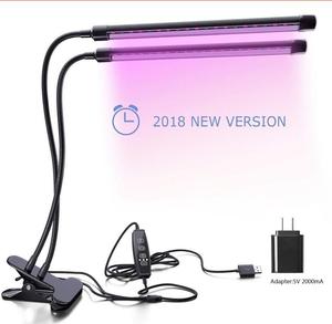 Double Head <strong>LED</strong> Grow Light Full Spectrum 360 Degree Flexible Lamp Holder Clip 10W 85-265V Plant Grow Lamp for Indoor Desktop