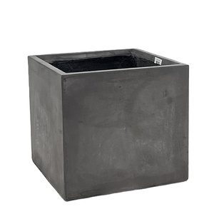 Ronglin Large Square Concrete Plant Container Box <strong>Planter</strong> 25-75cm YF-0001 With <strong>6</strong> Sizes Drainage Hole - Product Image 1